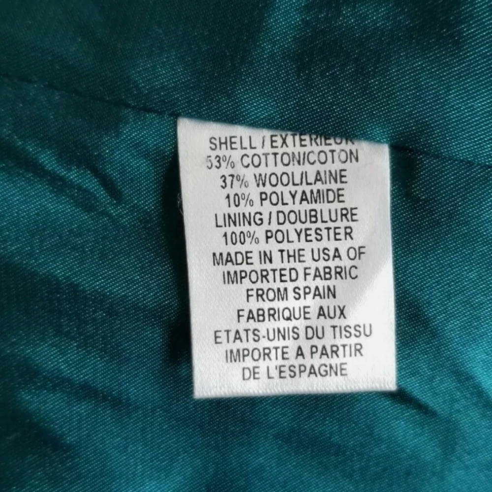 Millie of New York Tweed Boucle Teal Jacket sz 6 - Picture 7 of 11